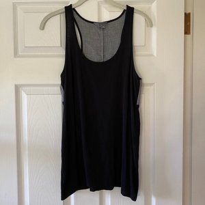 Vince Black & Grey Color block Racerback Tank Top
